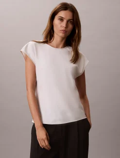 Soepel satijnen fitted top