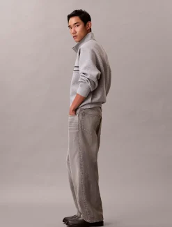 Spacer relaxed sweatshirt met kwart rits