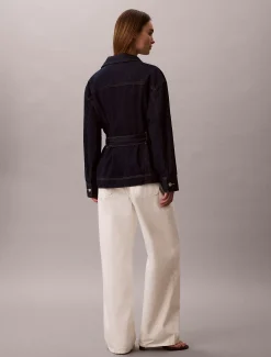 Spijkerjas met riem
