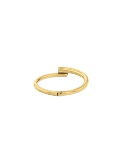 Spiraalbangle van verguld staal