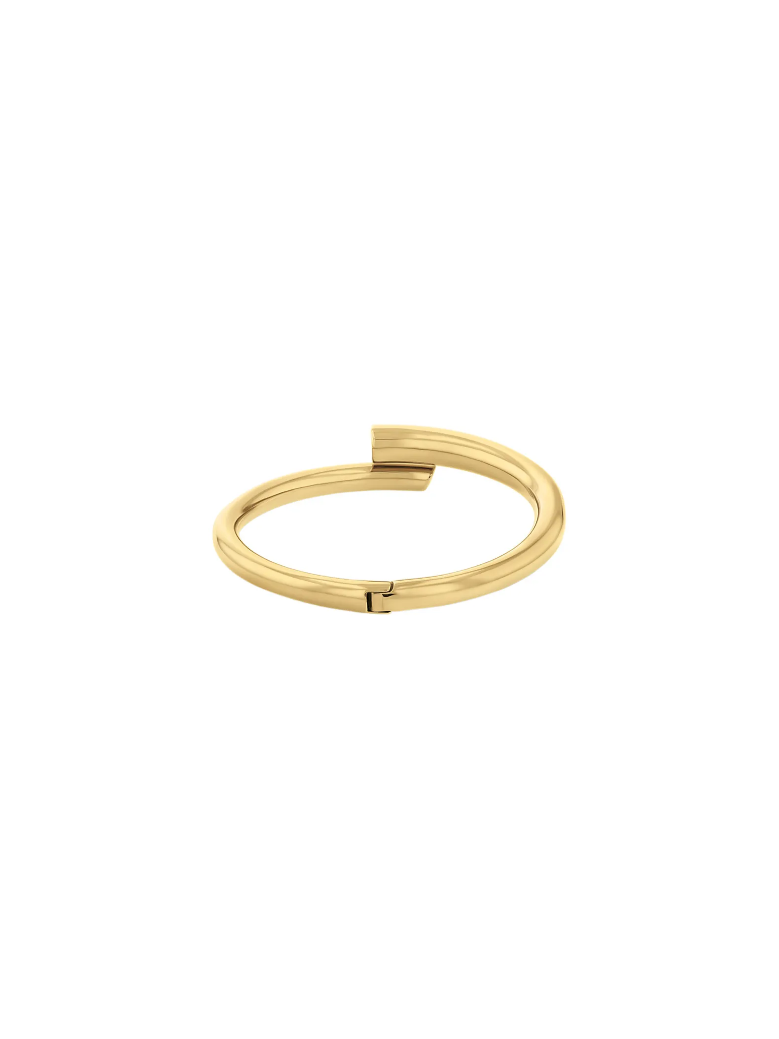 Spiraalbangle van verguld staal