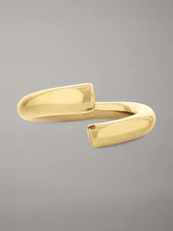 Spiraalring van verguld staal