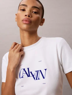 Split logo graphic slim T-shirt