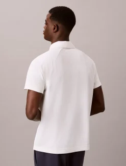Sportief piqué poloshirt met rits