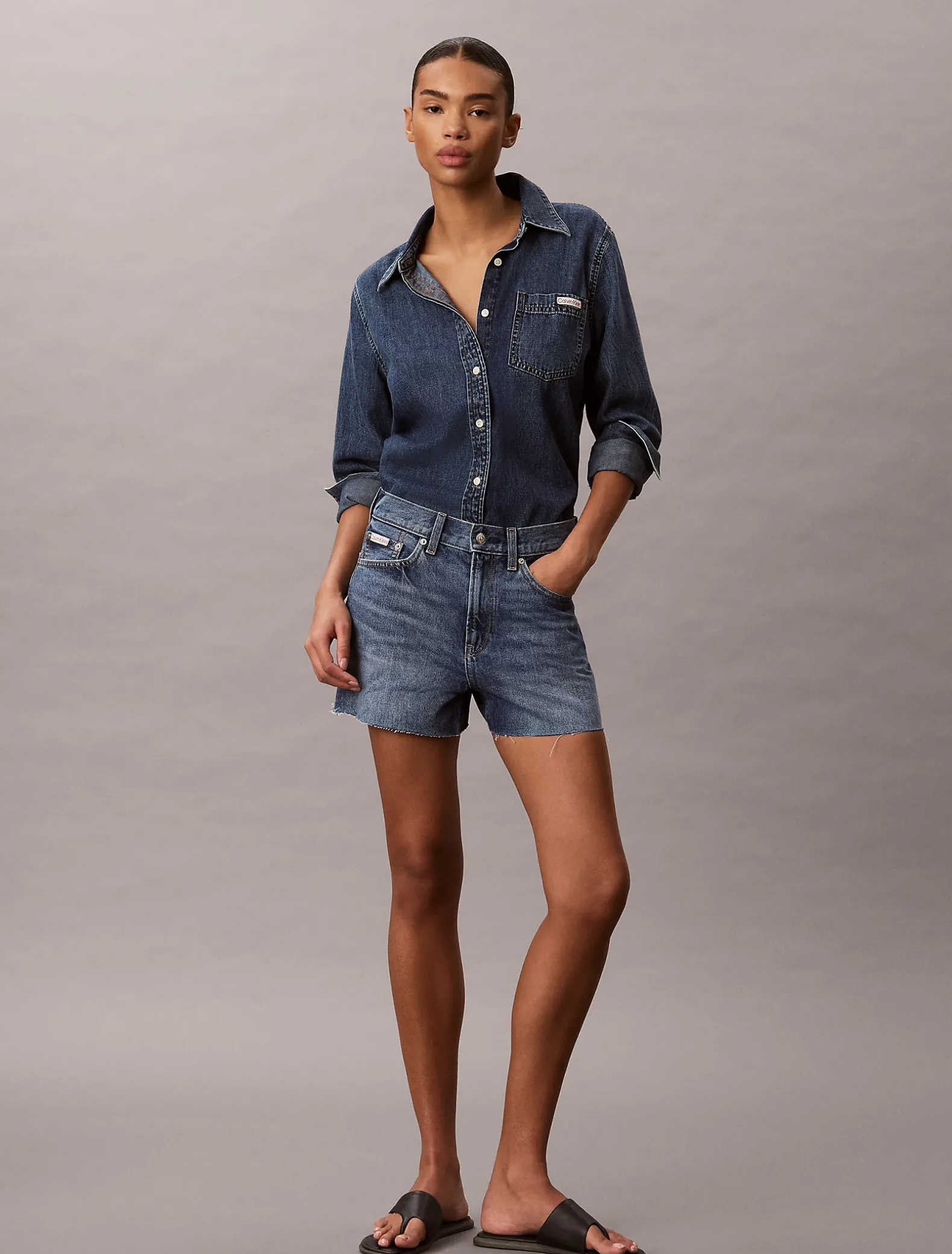 90's relaxte denim short