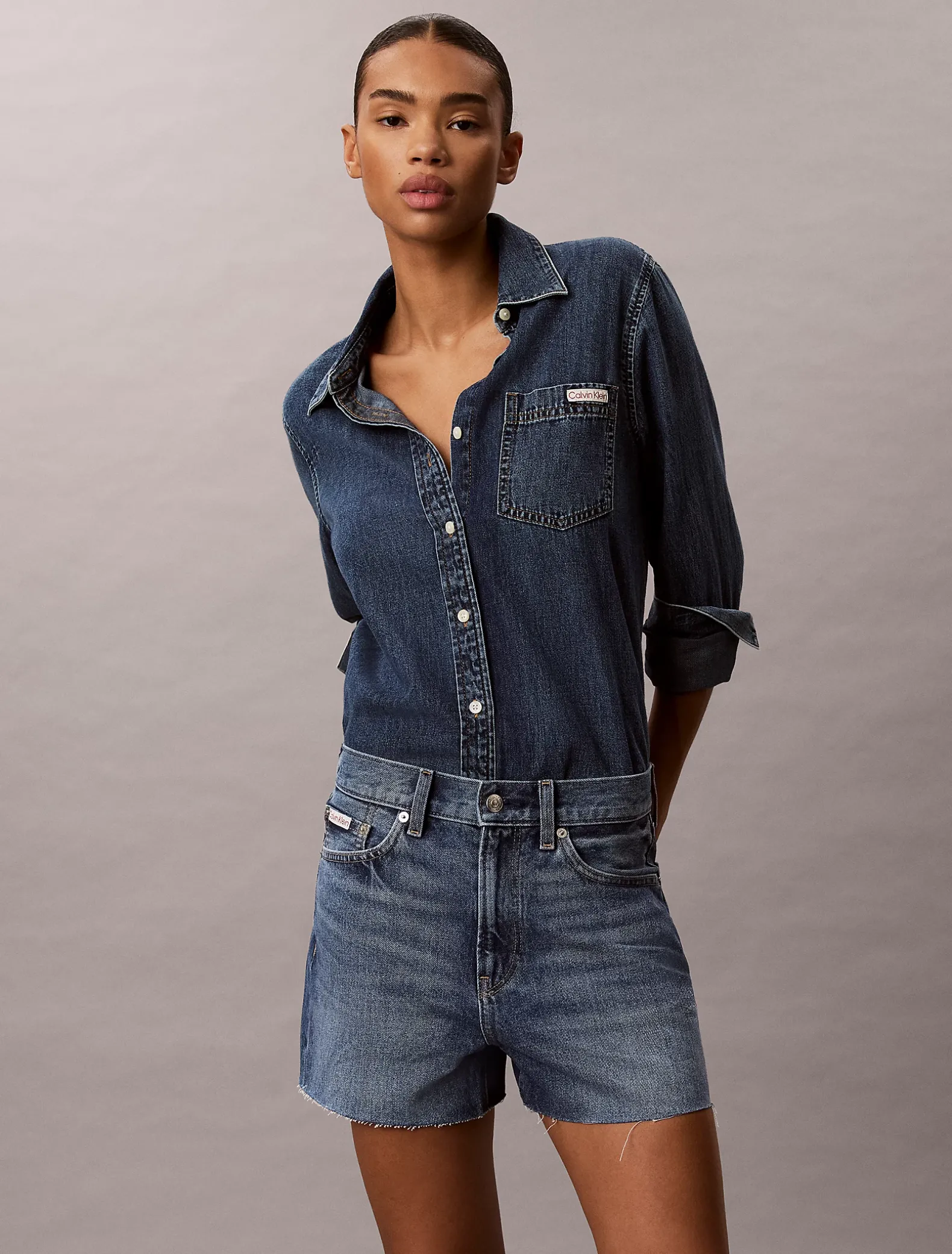 90's relaxte denim short