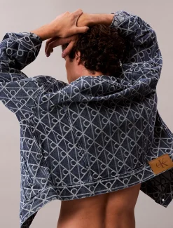 90's spijkerjas met all-over logo