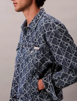 90's spijkerjas met all-over logo