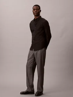 90's Straight broek van gemengde viscose