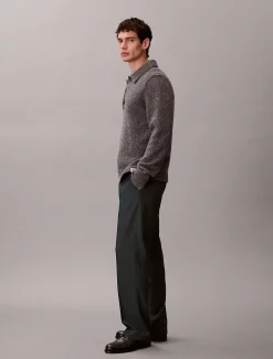 90's Straight broek van gemengde viscose