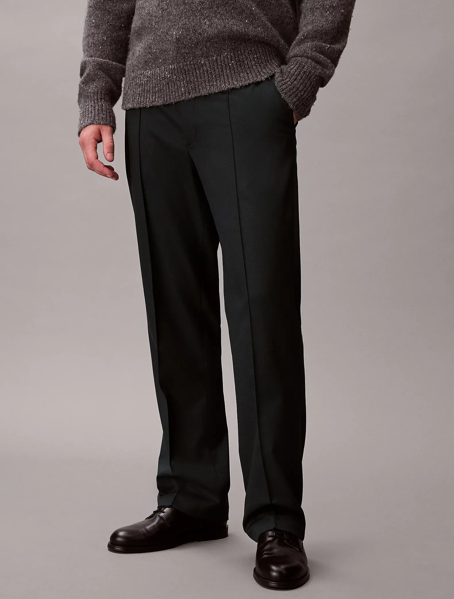 90's Straight broek van gemengde viscose