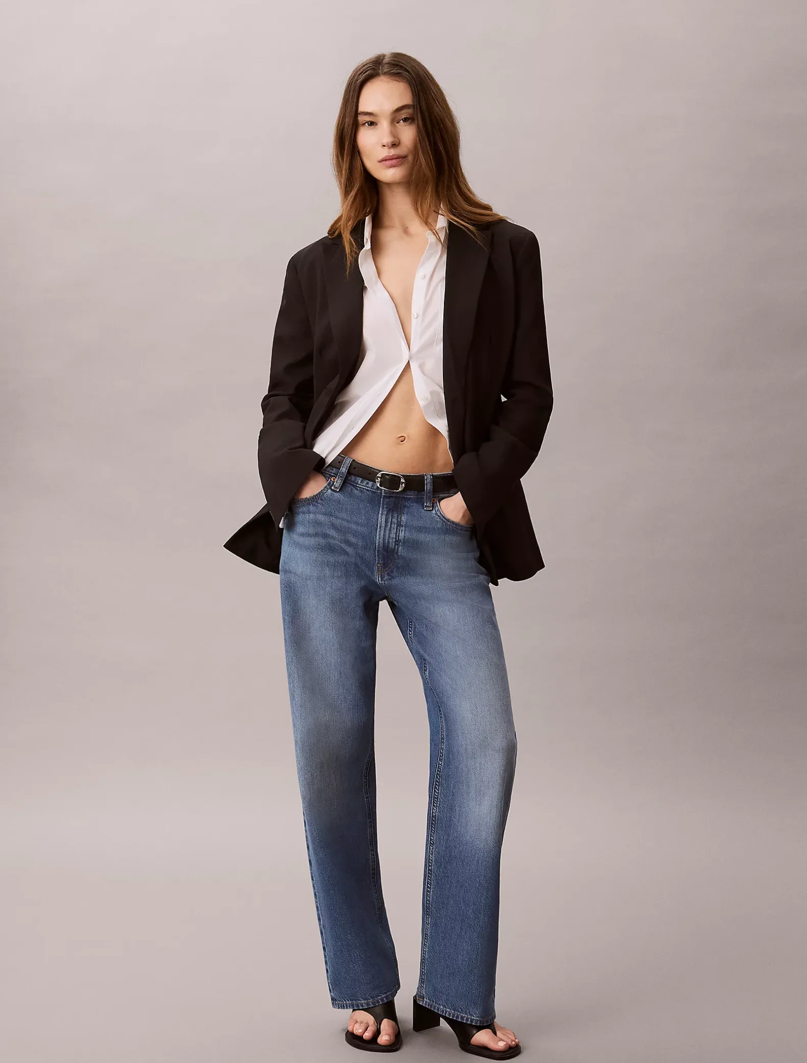 90s Straight Cotton Linen Jeans