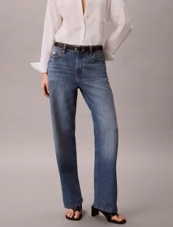90s Straight Cotton Linen Jeans