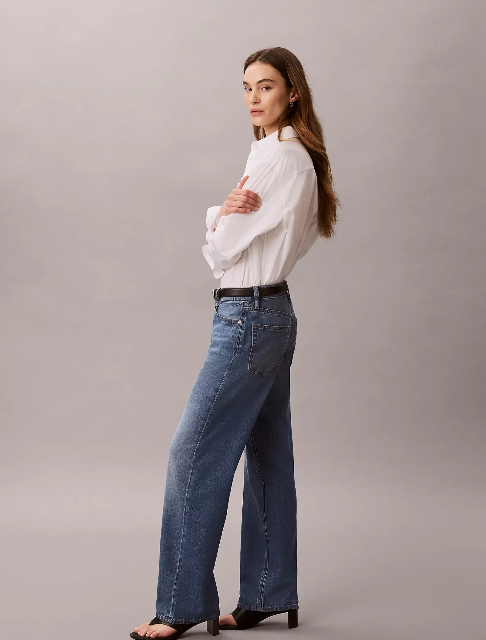 90s Straight Cotton Linen Jeans