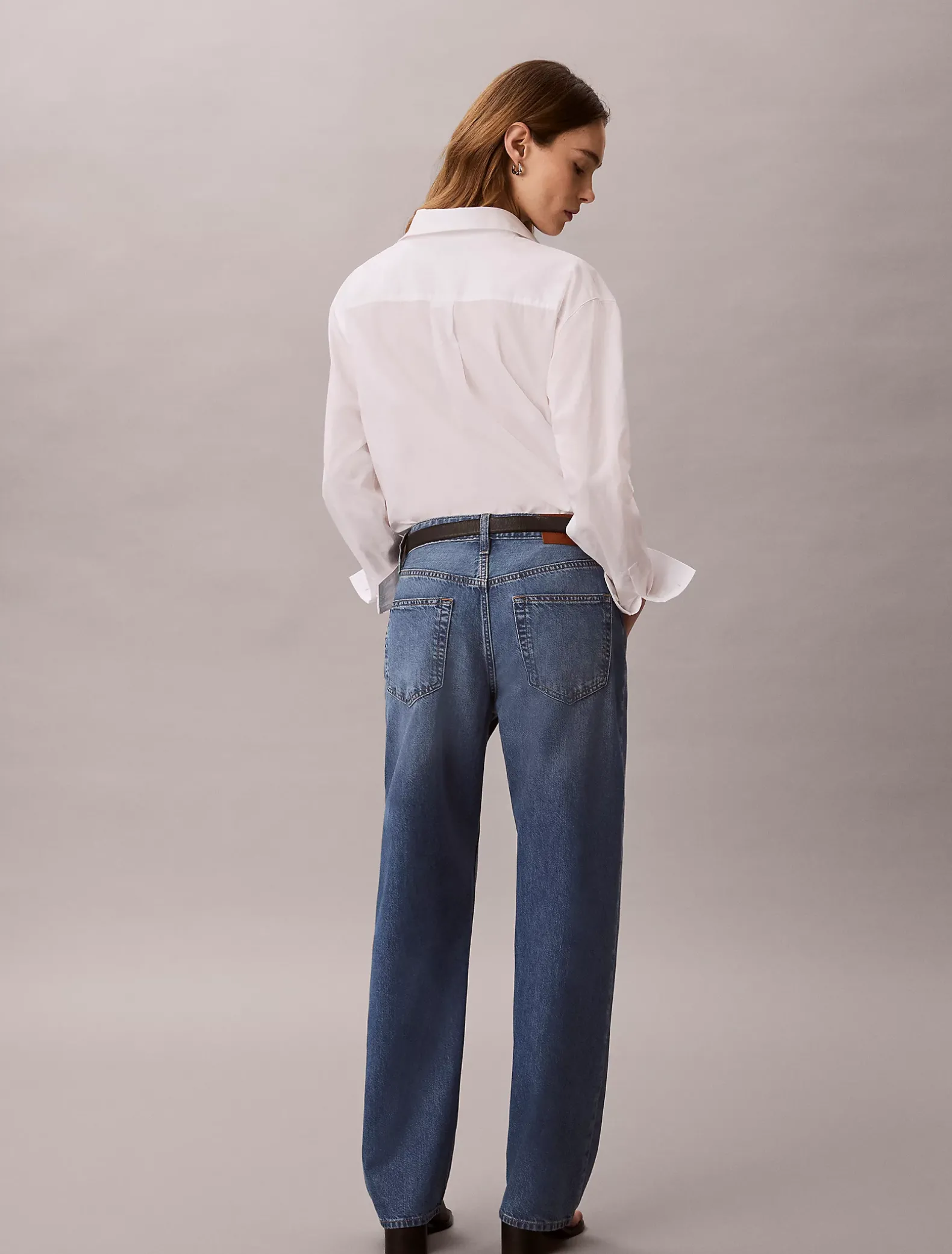 90s Straight Cotton Linen Jeans
