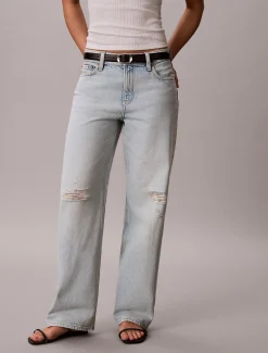 90s Straight Distressed Jeans
