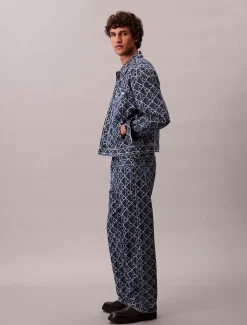 90s Straight Jeans met all-over logo