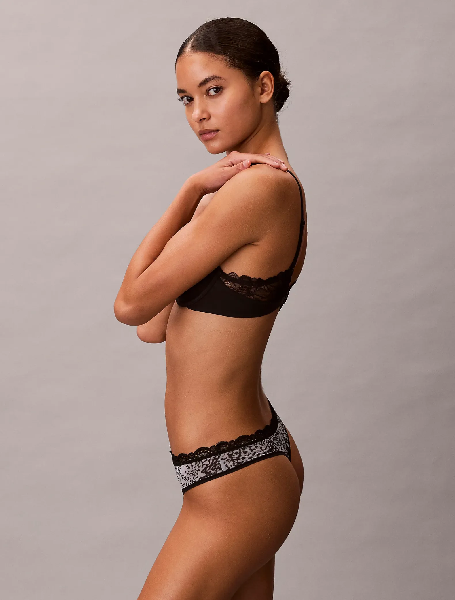 String met lage taille - Microfibre Stretch With Lace