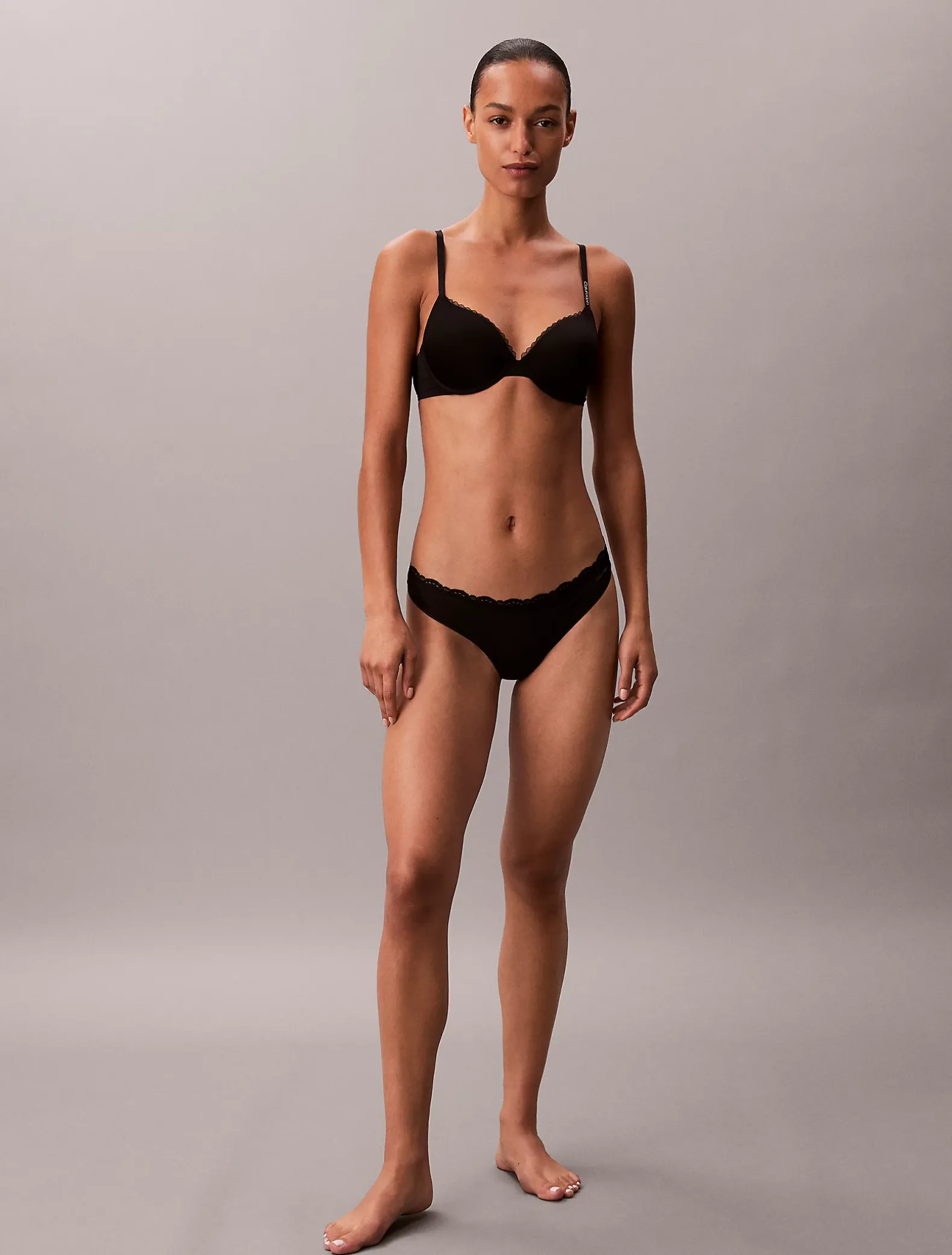 String met lage taille - Microfibre Stretch With Lace