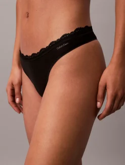 String met lage taille - Microfibre Stretch With Lace