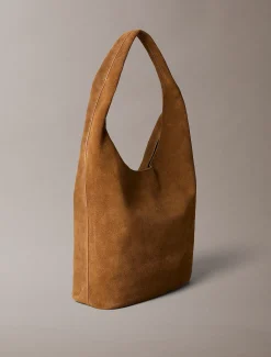 Suède gebogen tas