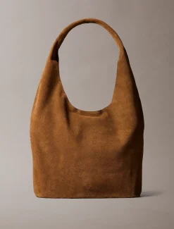 Suède gebogen tas