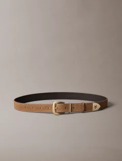 Suède leren tapered hardware riem