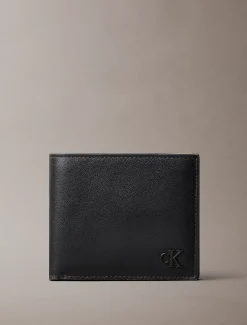 Suède monogram bifold portemonnee met muntvakje