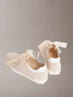Suède organza hardloopsneakers