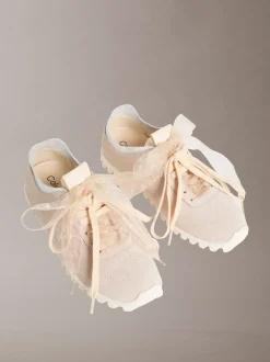 Suède organza hardloopsneakers
