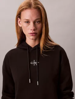 Sweatshirtjurk met capuchon en monogram