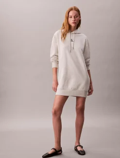 Sweatshirtjurk met capuchon en monogram