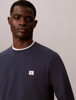 Sweatshirt met embleem van badstofkatoen