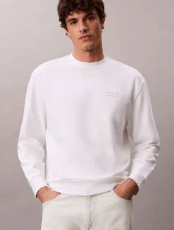 Sweatshirt met embleem van badstofkatoen