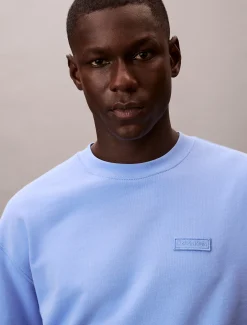 Sweatshirt met embleem van badstofkatoen