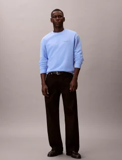 Sweatshirt met embleem van badstofkatoen