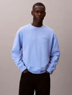 Sweatshirt met embleem van badstofkatoen