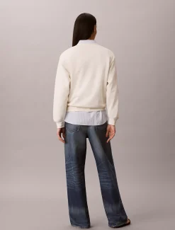 Sweatshirt van badstofkatoen met monogram