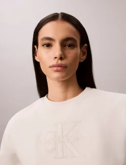 Sweatshirt van badstofkatoen met monogram