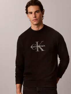 Sweatshirt van badstofkatoen met monogram