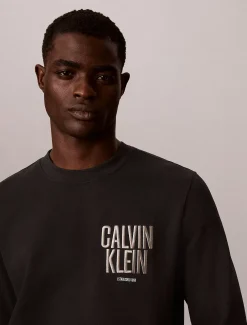 Sweatshirt van badstofkatoen met logo