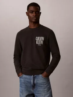 Sweatshirt van badstofkatoen met logo
