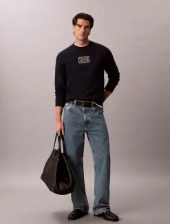 Sweatshirt van badstofkatoen met logo