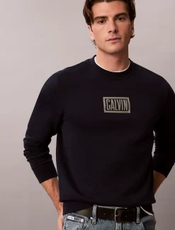 Sweatshirt van badstofkatoen met logo