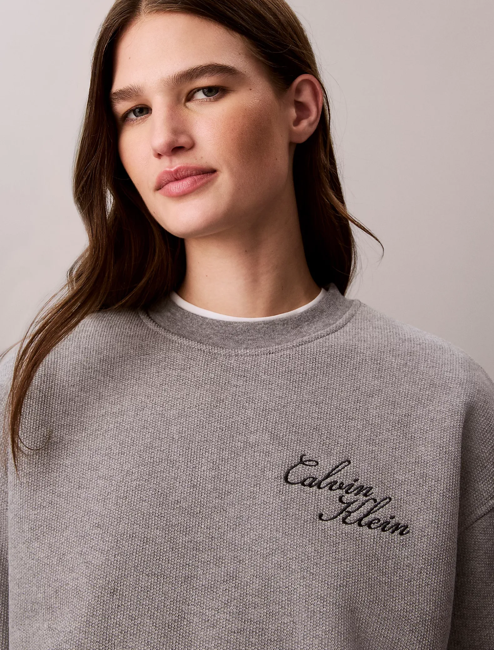 Sweatshirt van katoenfleece met bubbelzoom