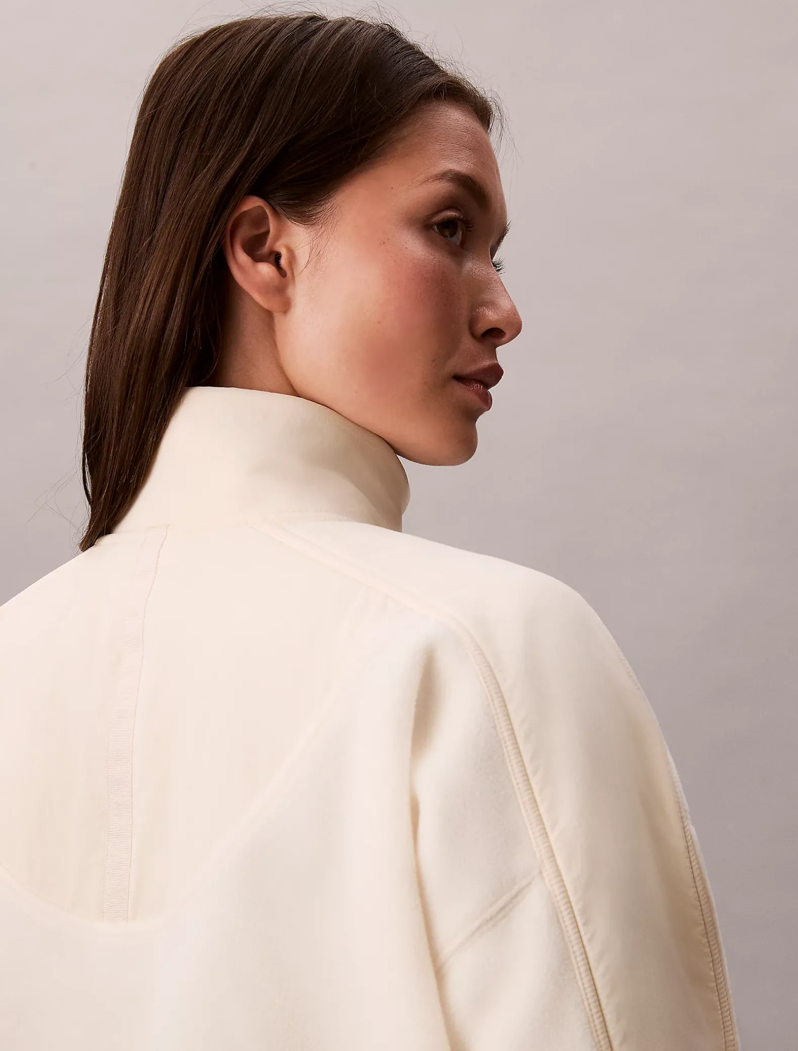 Sweatshirt van polar fleece met halsrits