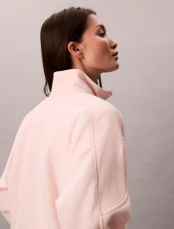 Sweatshirt van polar fleece met halsrits