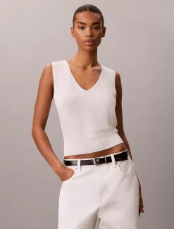 Tanktop in linnenmix