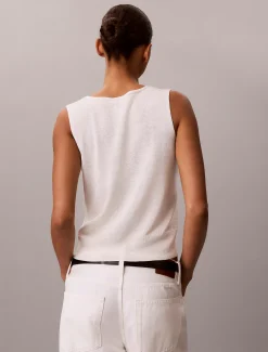 Tanktop in linnenmix