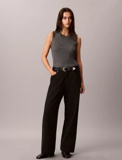 Tanktop van glanzende mix